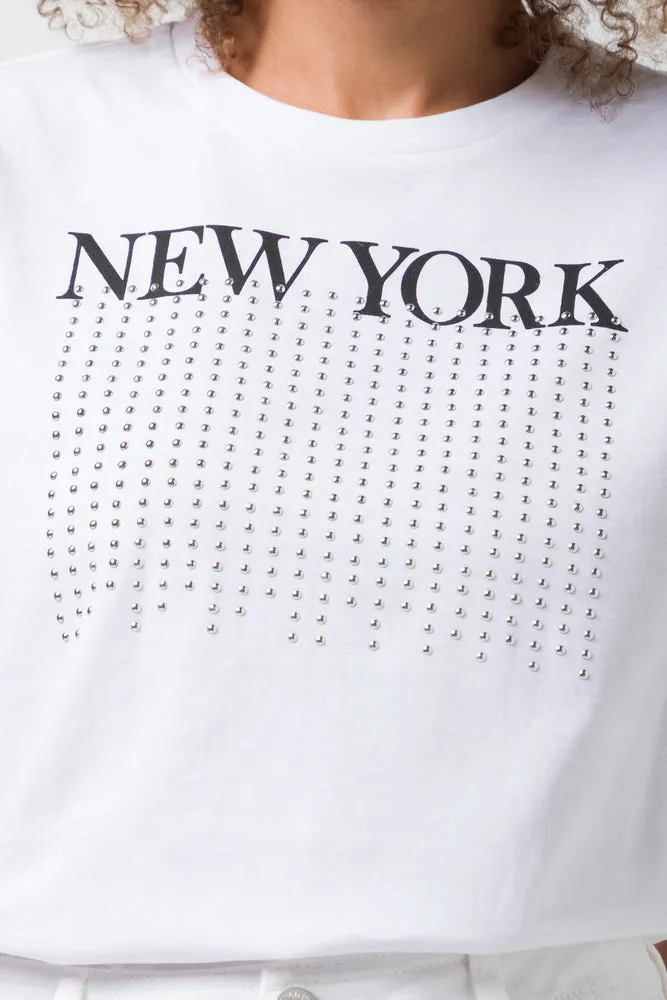New York Short Sleeve T-Shirt White