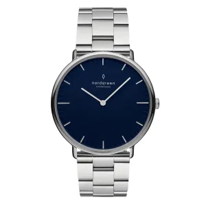 Nordgreen Native 40mm Navy Silver Watch 