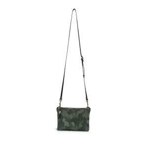 Nottingham Double Zip Crossbody - Camo Suede crossbody bags low price