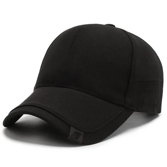 NS Plain Cotton Baseball Cap stylish boater hat with ribbon on model