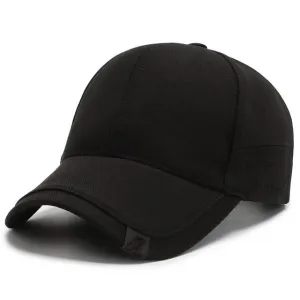 NS Plain Cotton Baseball Cap stylish boater hat with ribbon on model