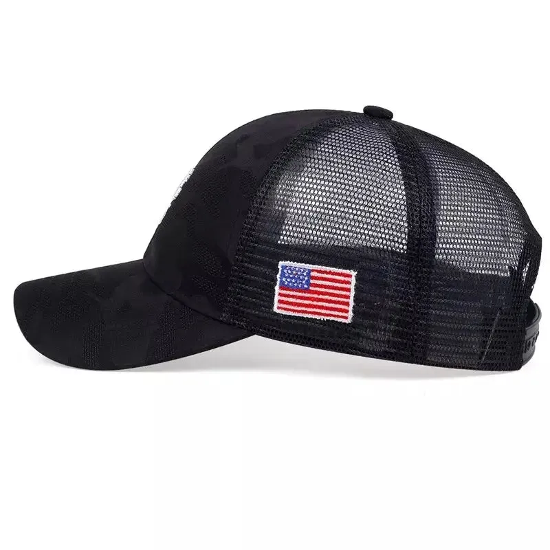 NYC 1985 Black Camouflage Trucker Cap