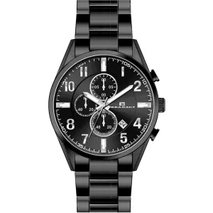 Oceanaut Men's Watch - Escapade Black Dial Plated Stainless Steel Bracelet | OC5858 