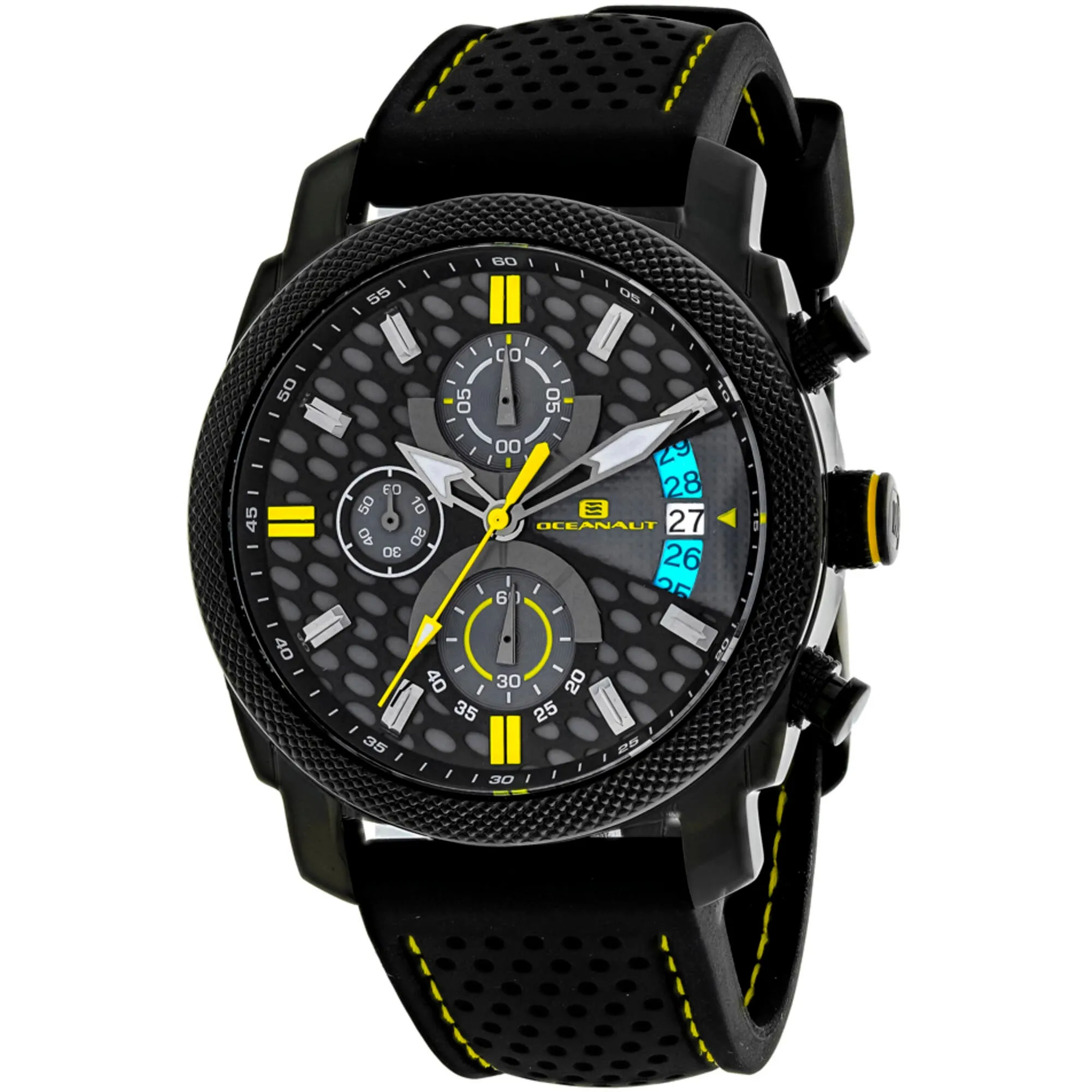 Oceanaut Men's Watch - Kryptonite Quartz Black, Grey Dial Rubber Strap | OC2322 