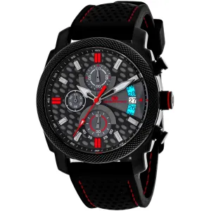 Oceanaut Men's Watch - Kryptonite Quartz Black, Grey Dial Rubber Strap | OC2324 