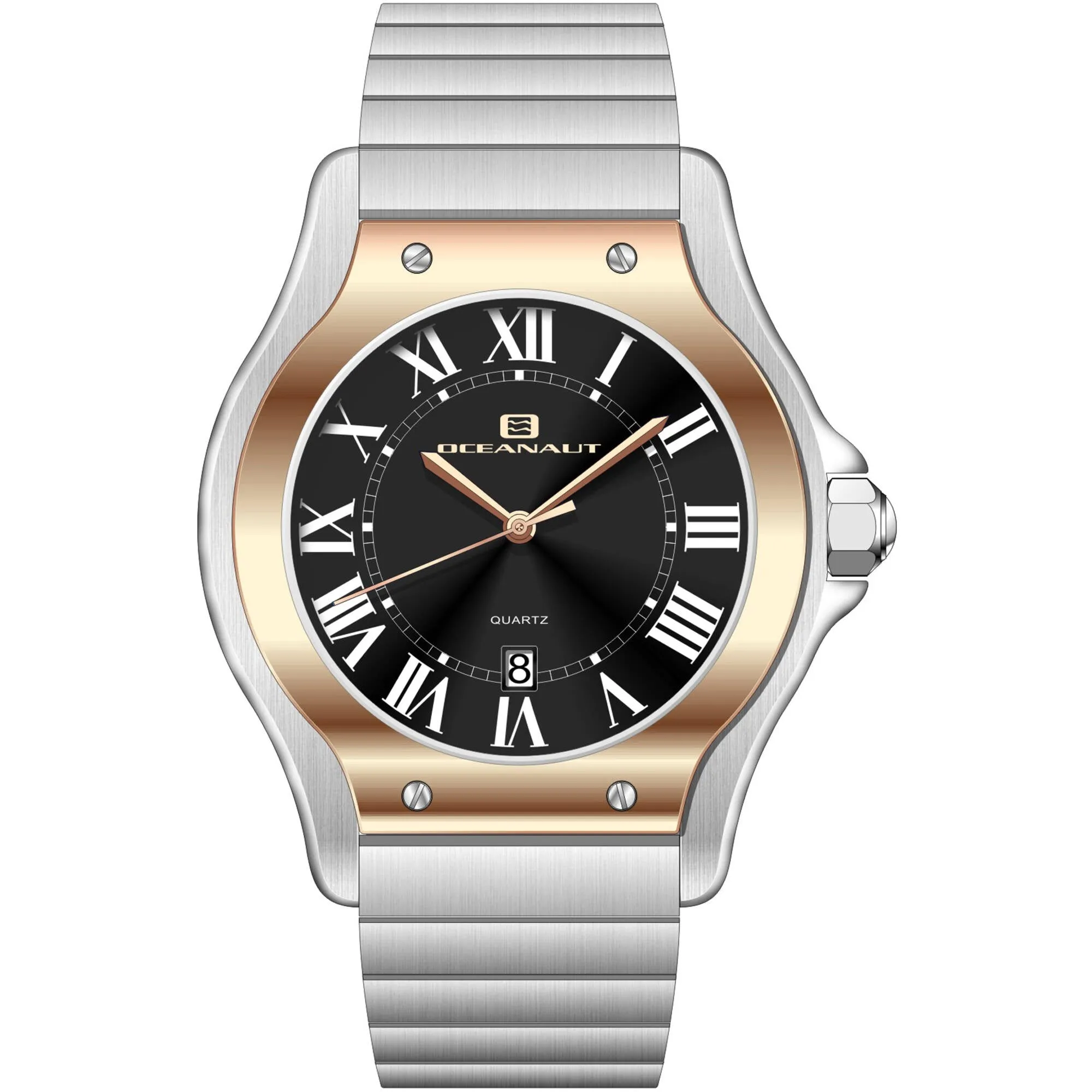 Oceanaut Men's Watch - Rayonner Quartz Black Dial Stainless Steel Bracelet | OC1399 