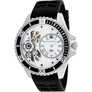 Oceanaut Men's Watch - Tide Quartz Silver Tone Case Black Rubber Strap | OC0990 