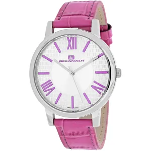 Oceanaut Women's Watch - Moon Silver Tone Case White Dial Leather Strap | OC7210 Luxury Quartz Watch Quartz Watch Sale