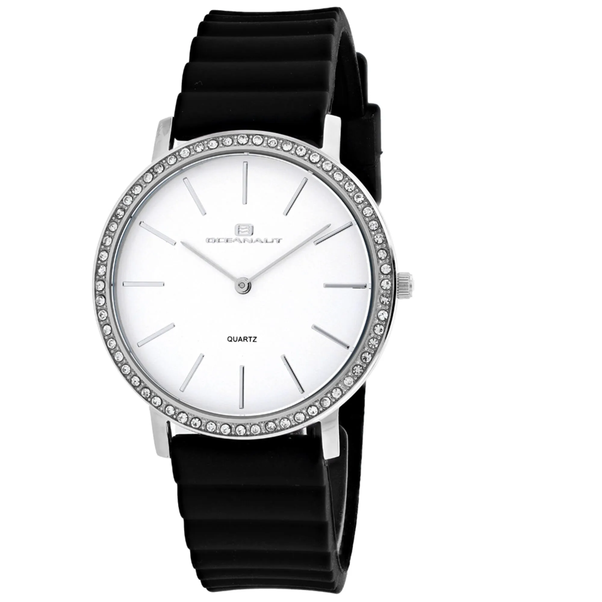 Oceanaut Women's Watch - Ripple Quartz White Dial Black Rubber Strap | OC0260 Luxury Quartz Watch Quartz Watch Sale