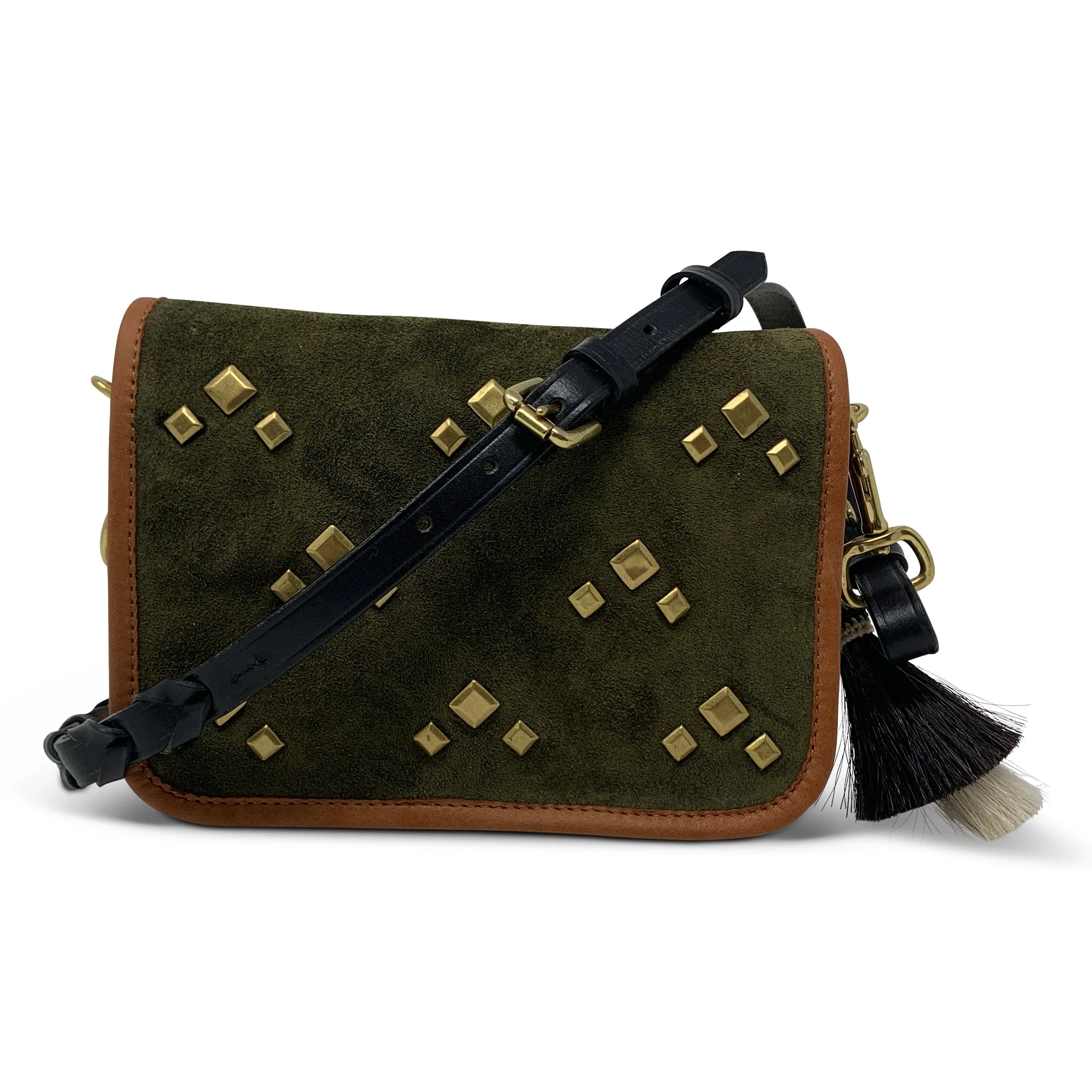 OLIVE SUEDE MINI MIA crossbody bags low price