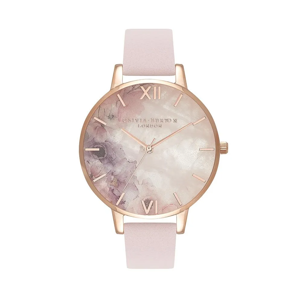 Olivia Burton Semi Precious Rose Gold Blossom Watch - Gold 