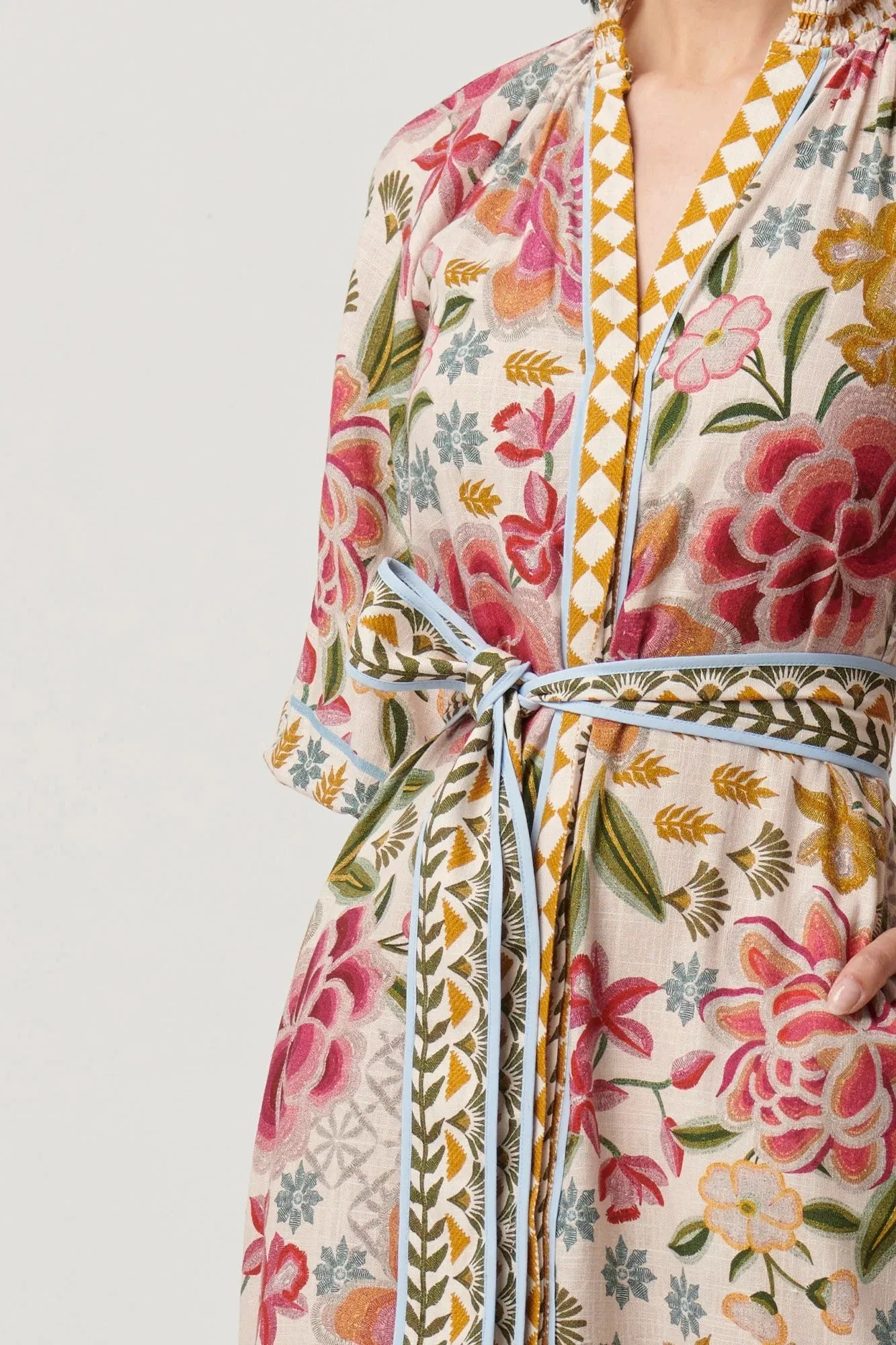 OnceWas - OW41905AZF Carmen Placement Print Maxi
