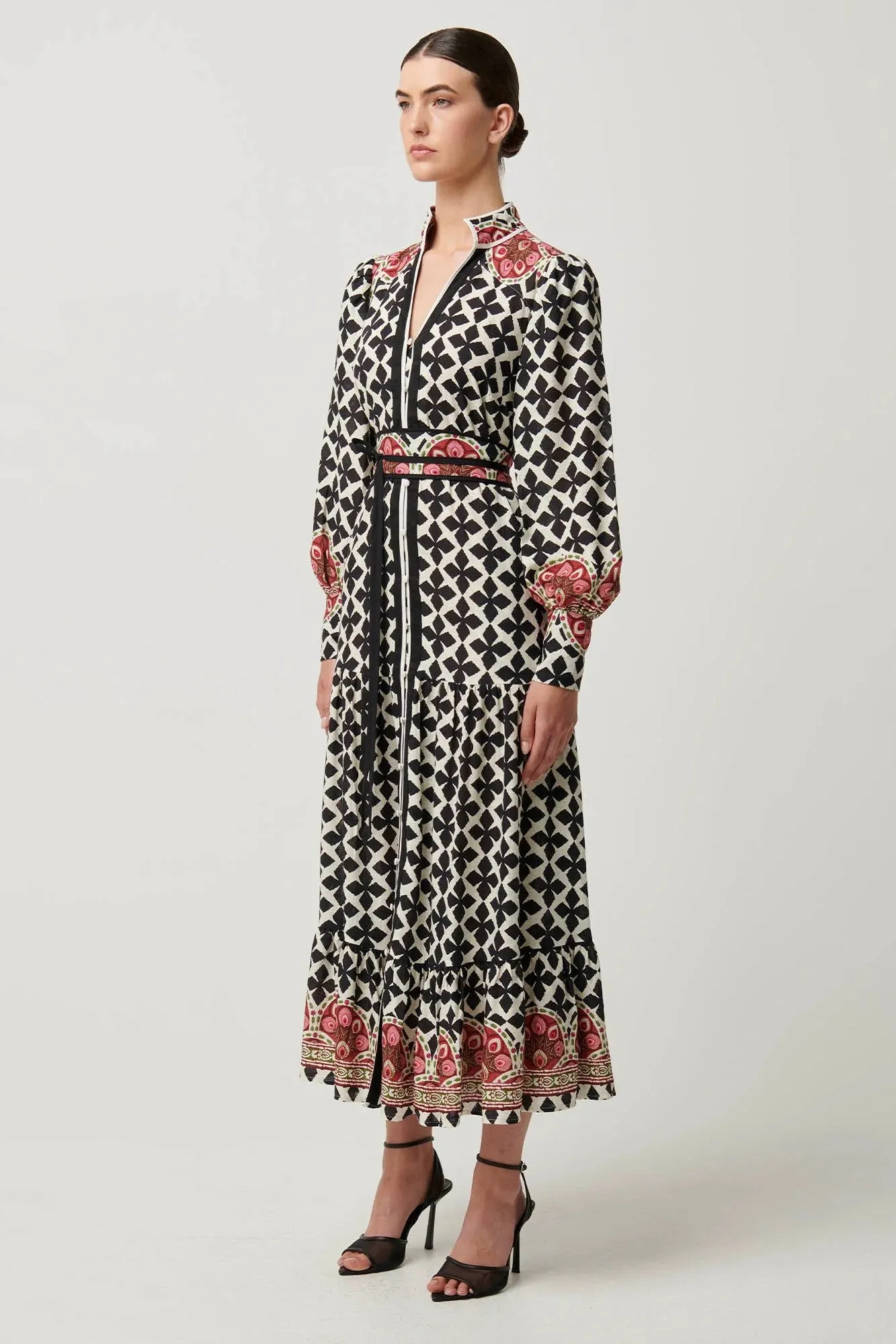 OnceWas - OW41909CT Marielle Contrast Panel Dress