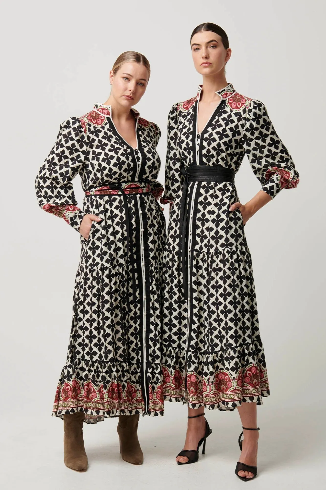 OnceWas - OW41909CT Marielle Contrast Panel Dress