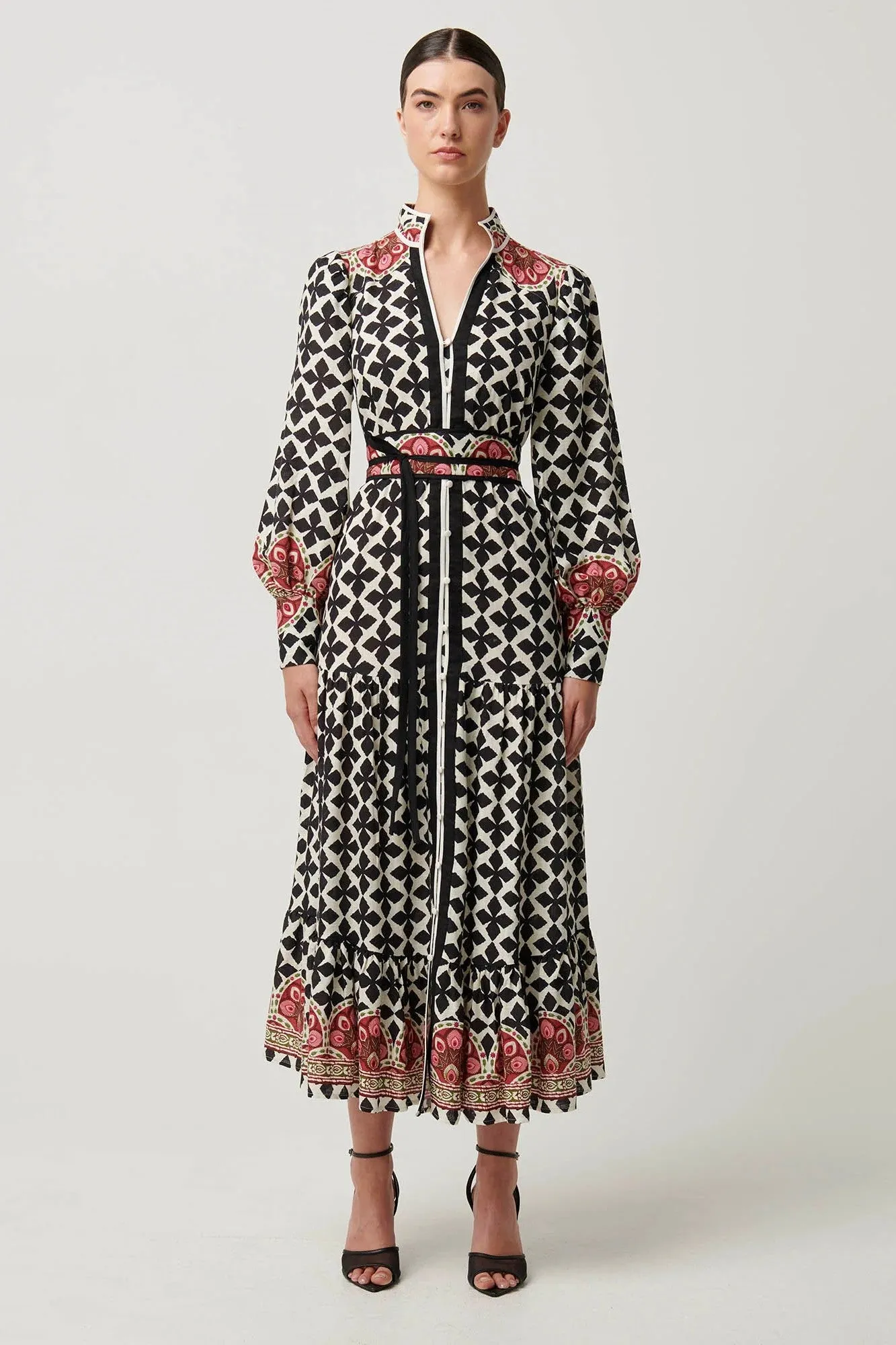 OnceWas - OW41909CT Marielle Contrast Panel Dress