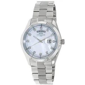 Oniss Men's Watch - Admiral Quartz White Dial Stainless Steel Bracelet | ON3881-MWHT 