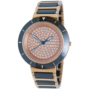Oniss Women's Watch - Toulon Rose Gold Dial Plated Steel, Ceramic Bracelet | ON7263 Luxury Quartz Watch Quartz Watch Sale