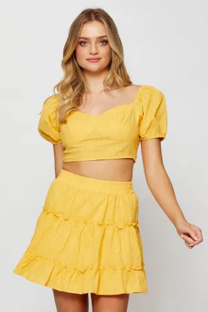 Orange Frill Short Skater Skirt,skirt,denim skirt,mini skirt,maxi skirt,jean skirt,skort,tennis skirt,pleated skirt,pencil skirt,bubble skirt,plisse skirt,fitted skirt,midi skirt,short skirt,short mini skirt,leather skirt,a line skirt,Split skirt