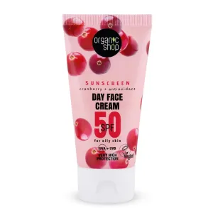 Organic Shop Sunscreen Day Face Cream SPF 50 Oily Skin 