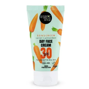 Organic Shop Sunscreen Day Face Cream SPF30 Normal to Dry Skin 