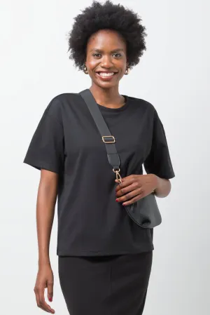 Oversized T-Shirt Black,women t-shirt cotton,women t-shirt top,boutique women's clothing