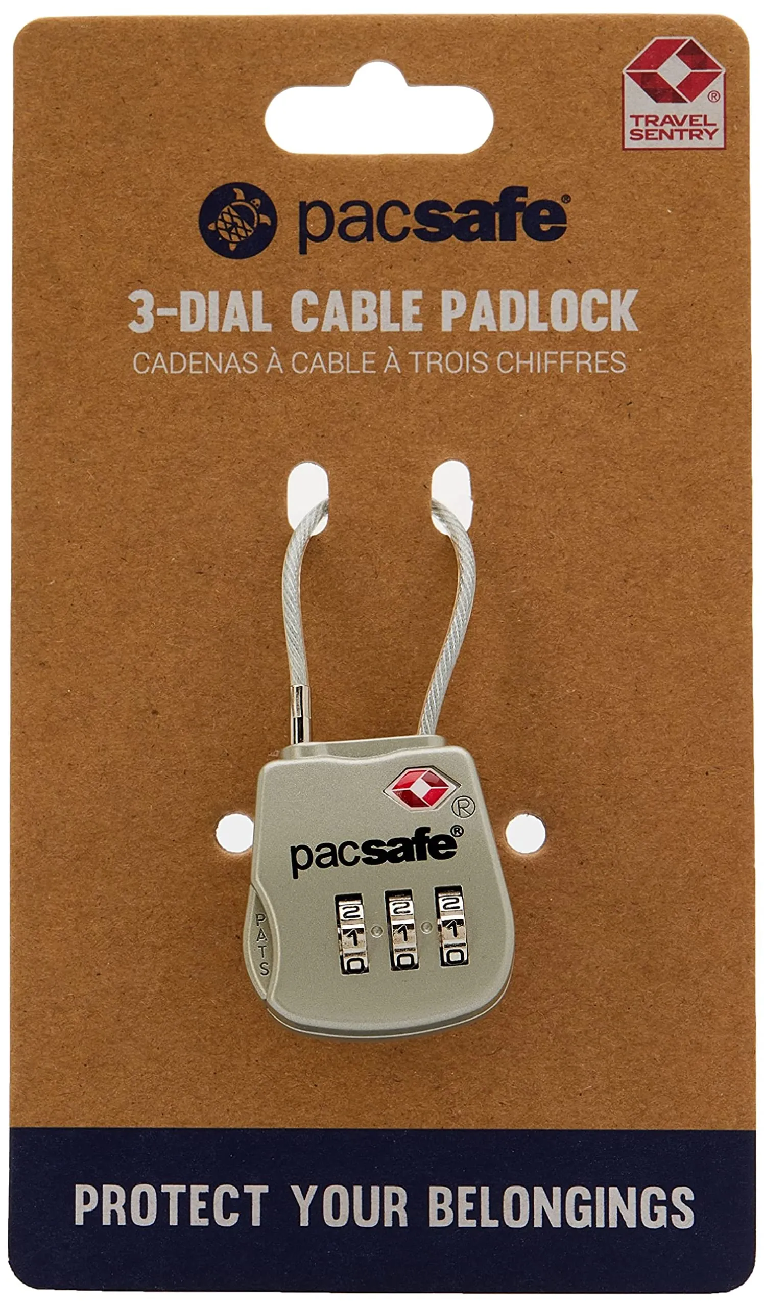 Pacsafe Prosafe 800 Câble à Combinaison Cadenas à Sacs Pacsafe