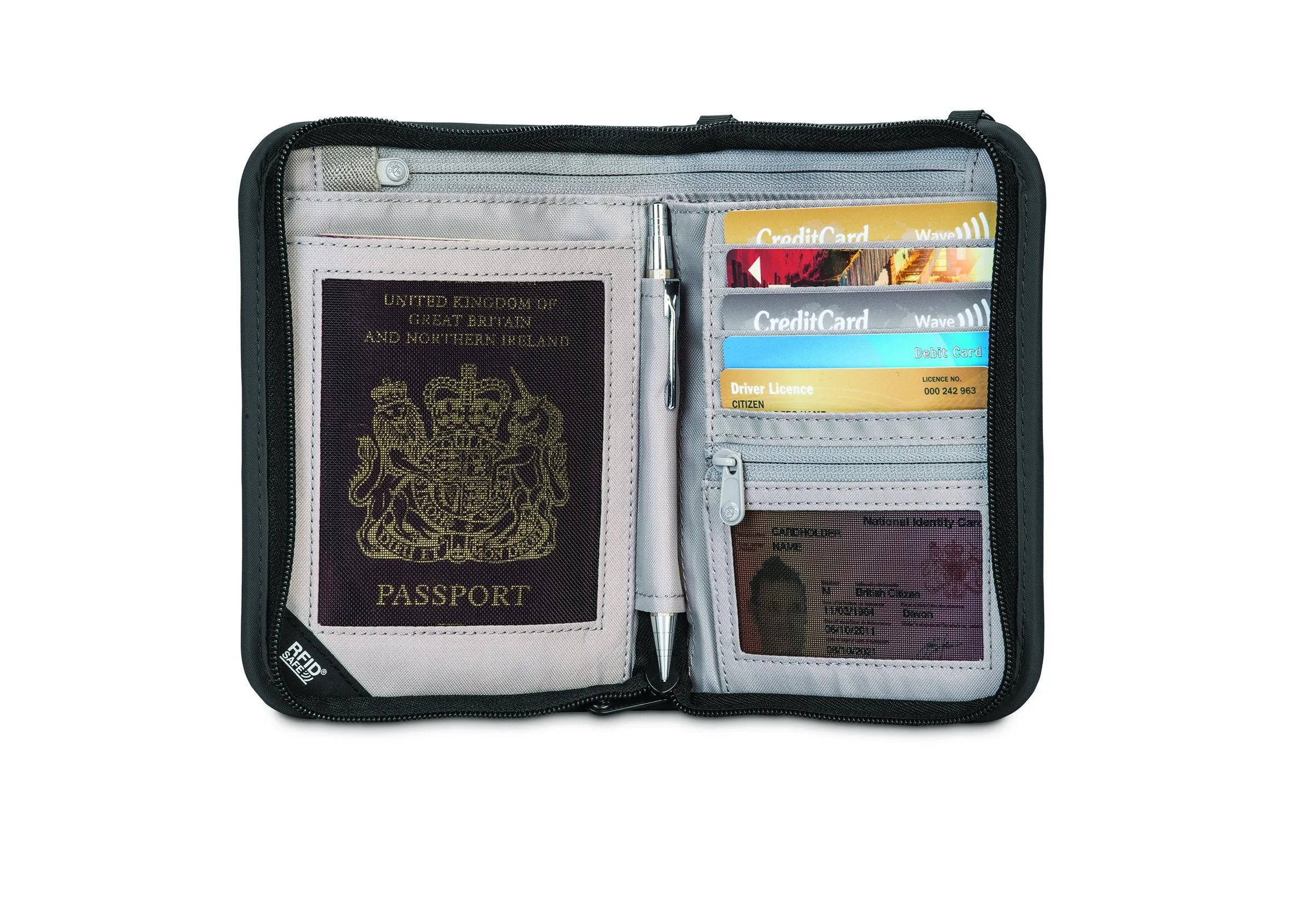 Pacsafe RFIDsafe V150 Organisateur compact anti-vol avec blocage RFID Pacsafe