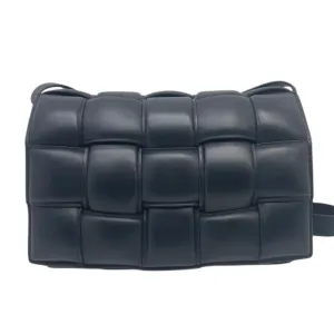 Padded Cassette Crossbody Nappa Maxi Intreccio Black SHW anti-theft crossbody bags sale