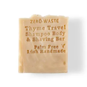 Palm Free Irish Soap Thyme Travel Shampoo & Shaving Bar 