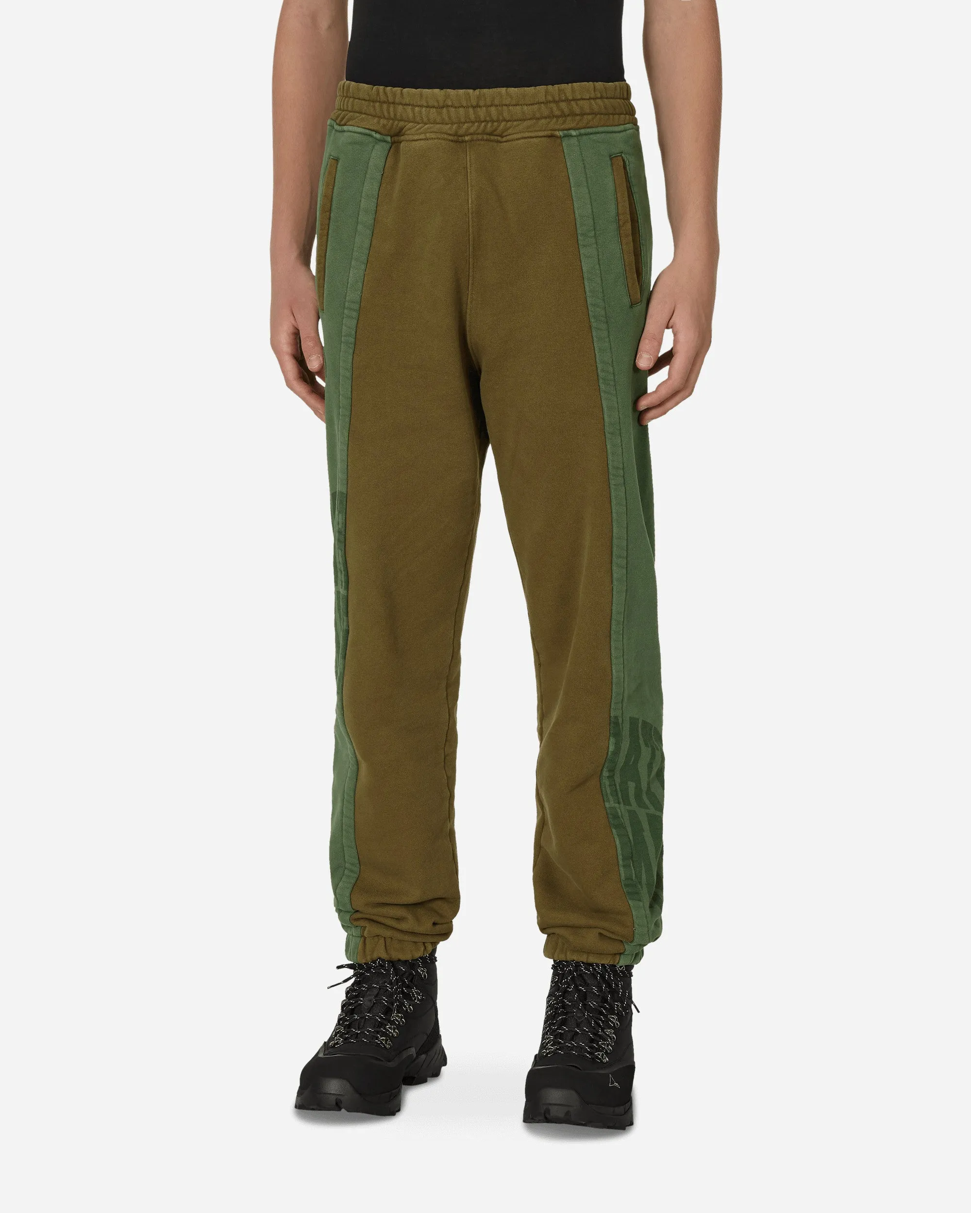 Panel Sweatpants Green / Brown Men's sweatshirt