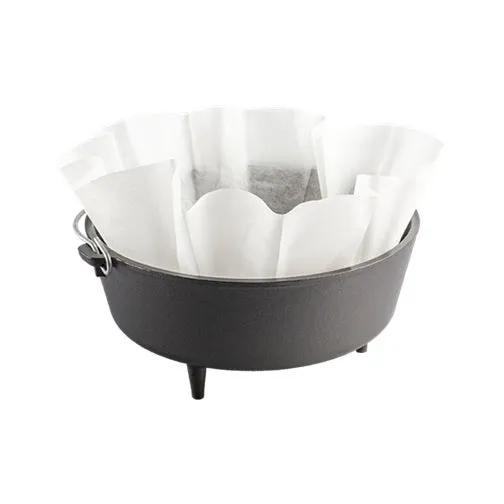 Parchment Dutch Oven Liners - 8 Pack portable camping kitchen set discount camping cookware kit sale olding camp kitchen box clearance
