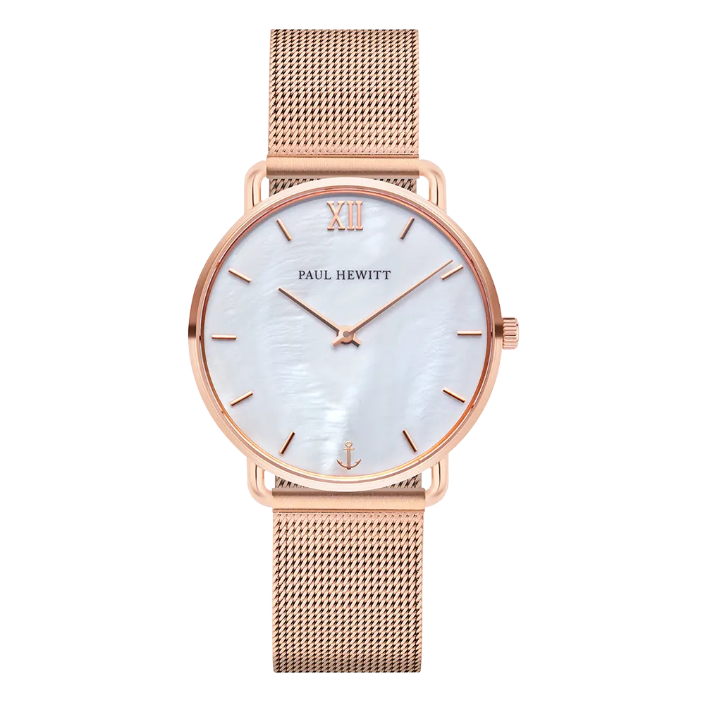 Paul Hewitt Miss Ocean Pearl RG Mesh Watch 