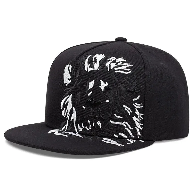 Peaceful Lion Snapback Cap boater hat with bow in beach sunlight