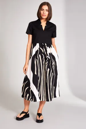 Clothings Peruzzi - S24100 Contrast Monochrome Dress Dresses women dresses dress stores
