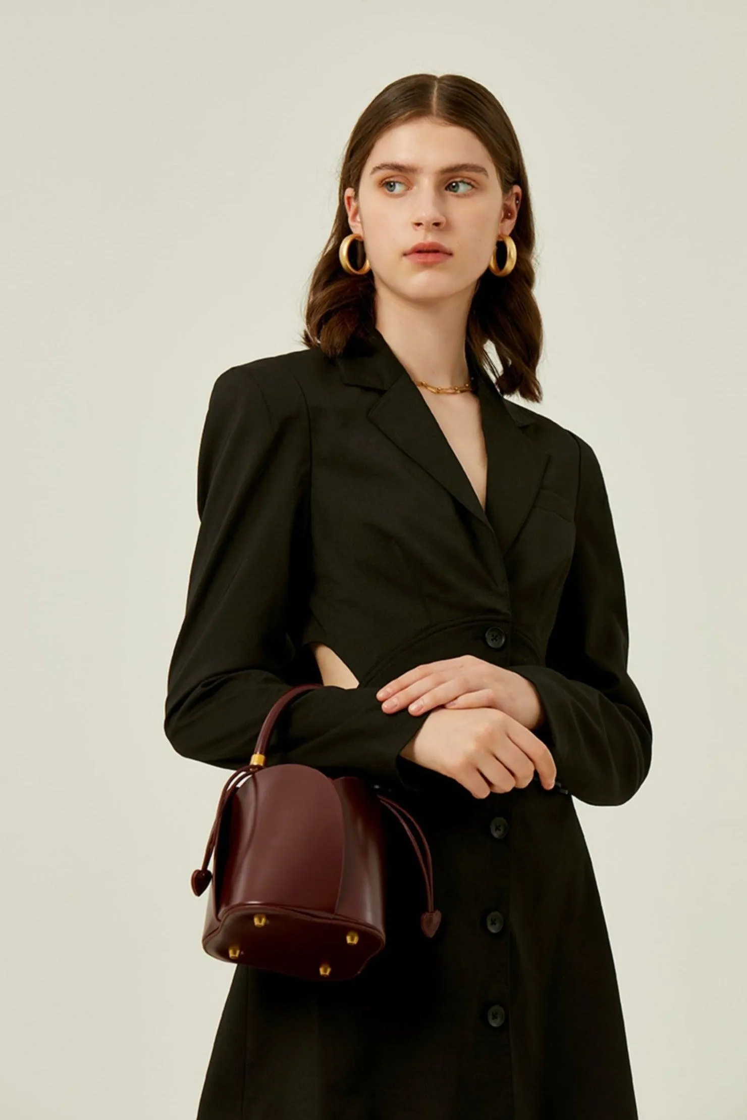 Petals Blossom Bucket Bag - Elegance Meets Function in Chic Cowhide Leather Shoulder Bag