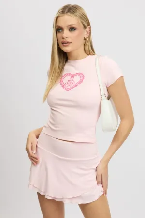 Pink Supersoft Skort Skirt High Rise Layered Lined,skirt,denim skirt,mini skirt,maxi skirt,jean skirt,skort,tennis skirt,pleated skirt,pencil skirt,bubble skirt,plisse skirt,fitted skirt,midi skirt,short skirt,short mini skirt,leather skirt,a line skirt