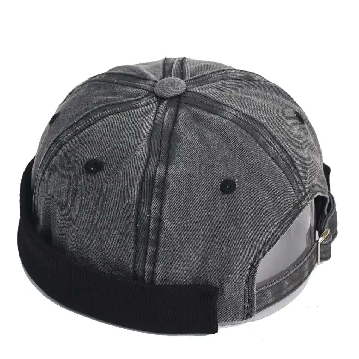 Pittsburgh Corduroy Hem Denim Docker Cap boater hat with bow in beach sunlight