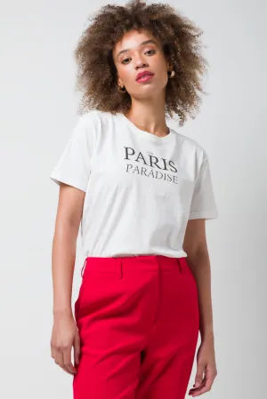 Placement Printed Tee Milk Paris,women t-shirt cotton,women t-shirt top,boutique women's clothing