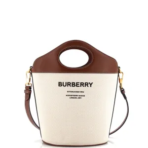 Pocket Bucket Bag Canvas with Leather Small stylish bucket bags