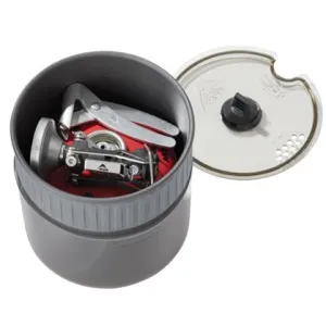 PocketRocket Deluxe Stove Kit portable camping kitchen set discount camping cookware kit sale olding camp kitchen box clearance