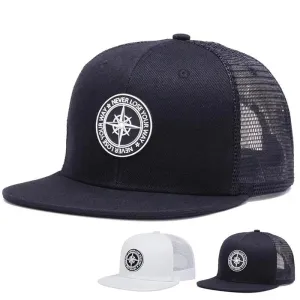Polar Star Trucker Snapback Cap boater hat with bow in beach sunlight