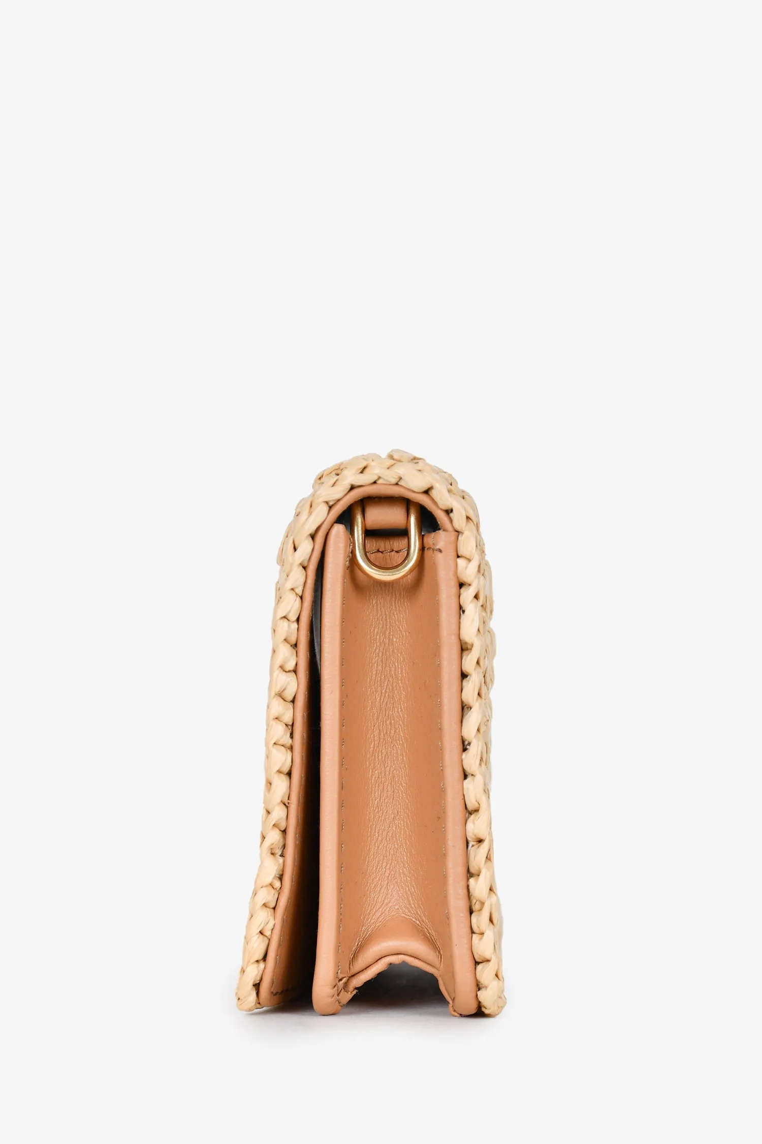 Prada Beige Crochet Cardholder with Crossbody Strap
