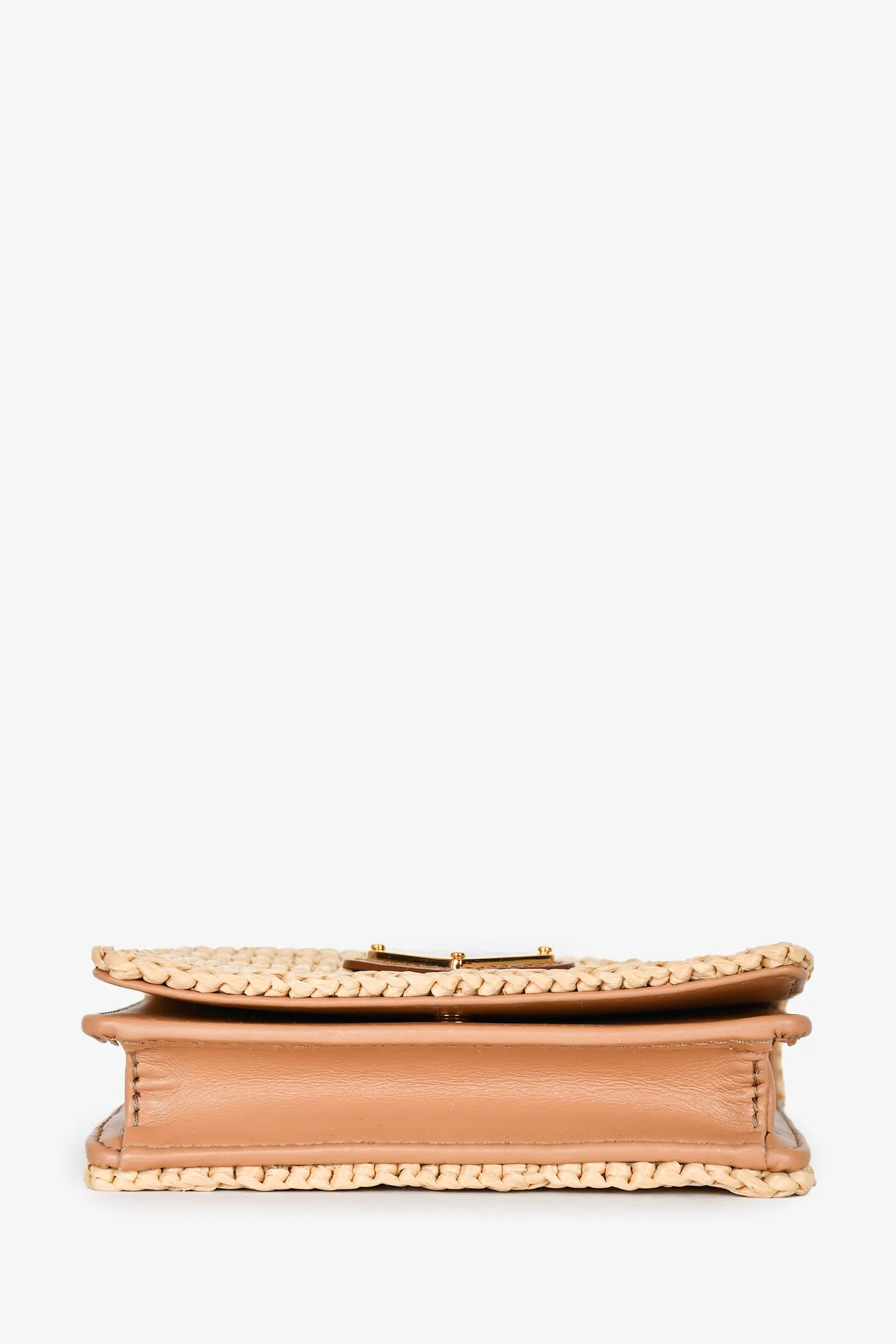 Prada Beige Crochet Cardholder with Crossbody Strap