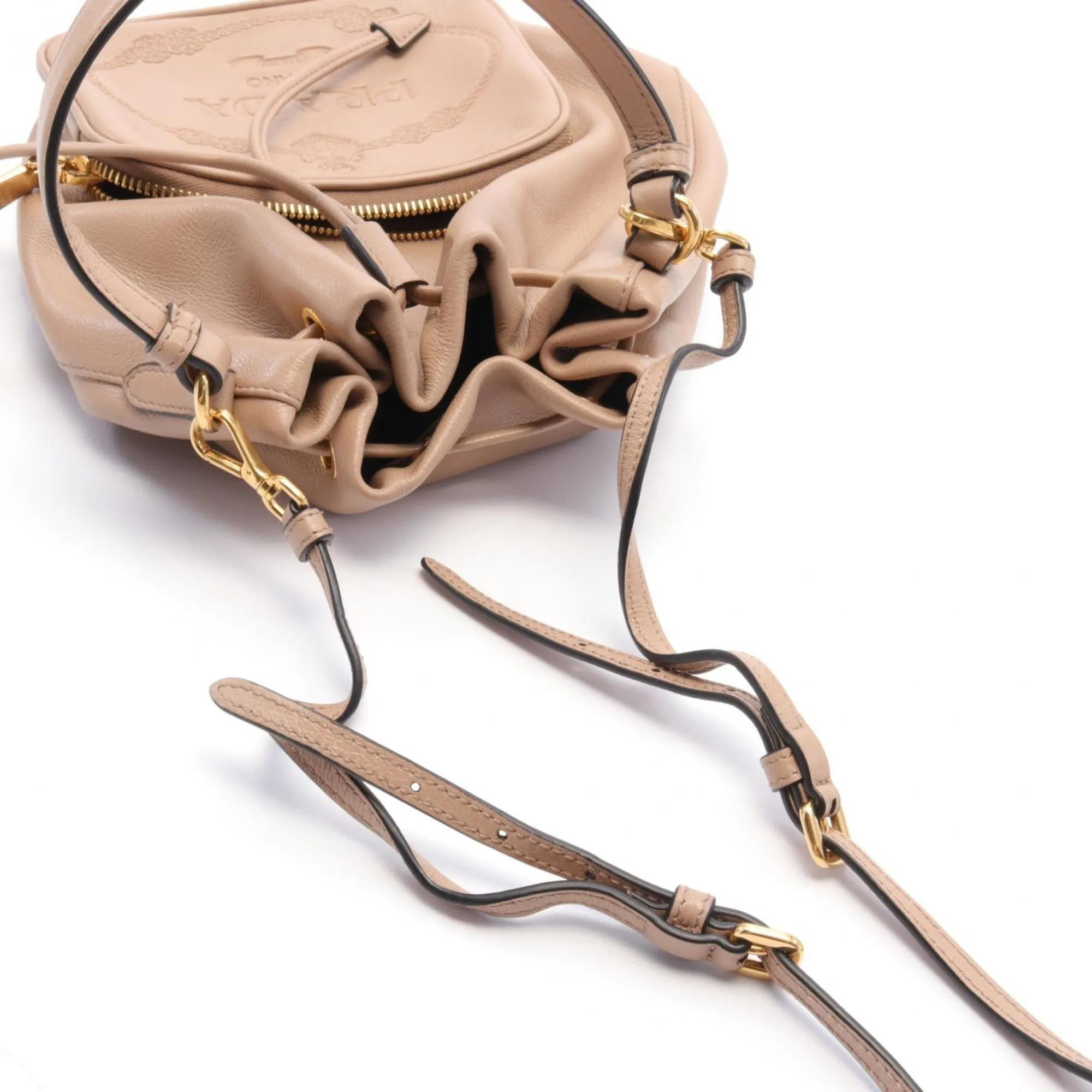 Prada Bucket Bag Leather Handbag (Pre-Owned)