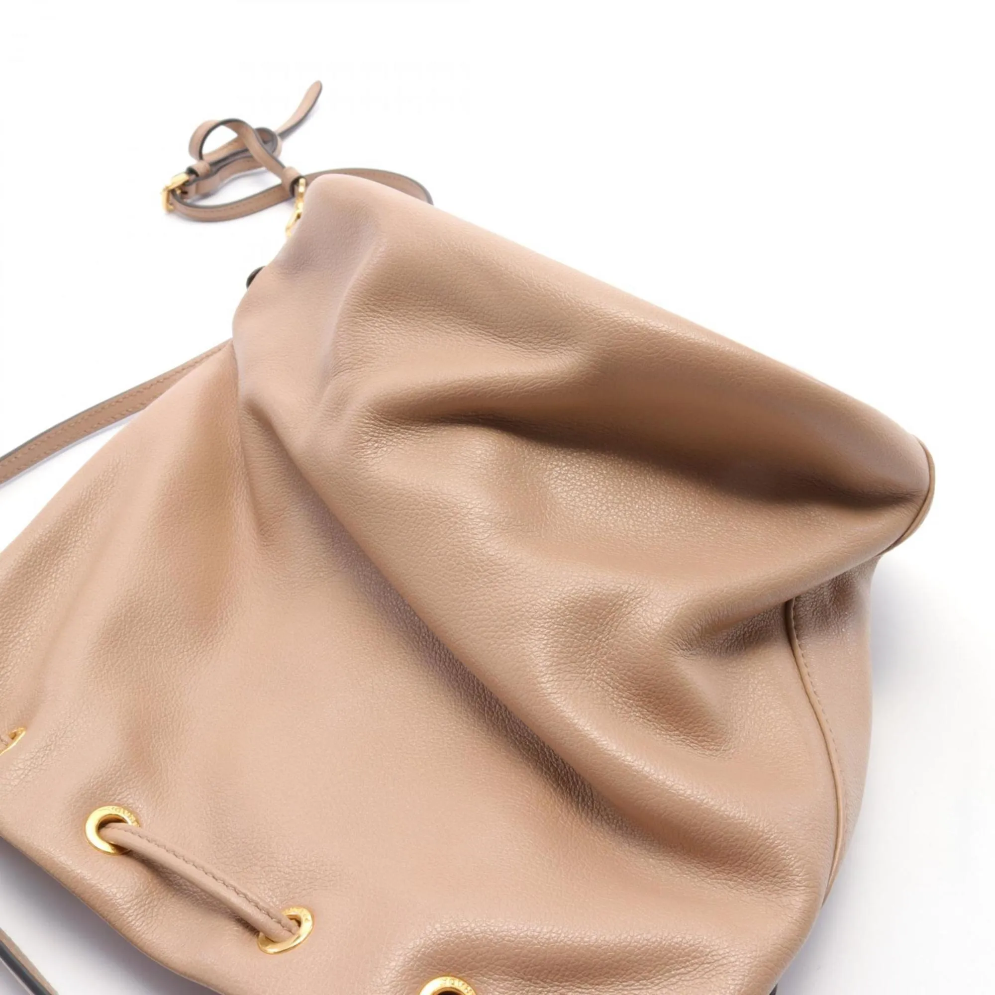Prada Bucket Bag Leather Handbag (Pre-Owned)