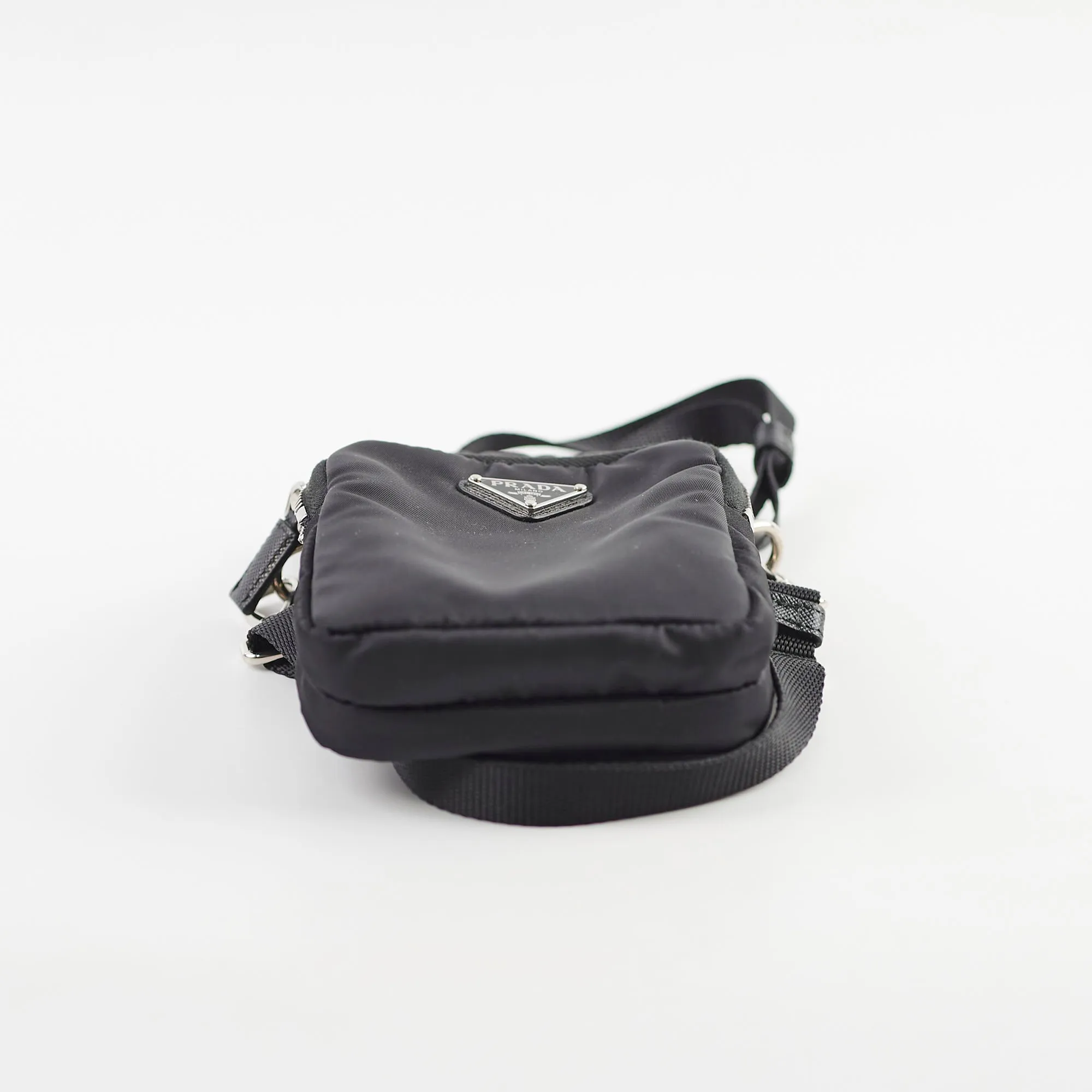 Prada Nylon Phone Case Crossbody Bag Black