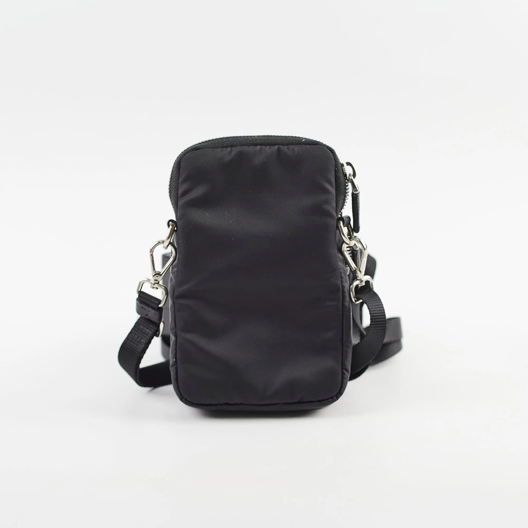 Prada Nylon Phone Case Crossbody Bag Black