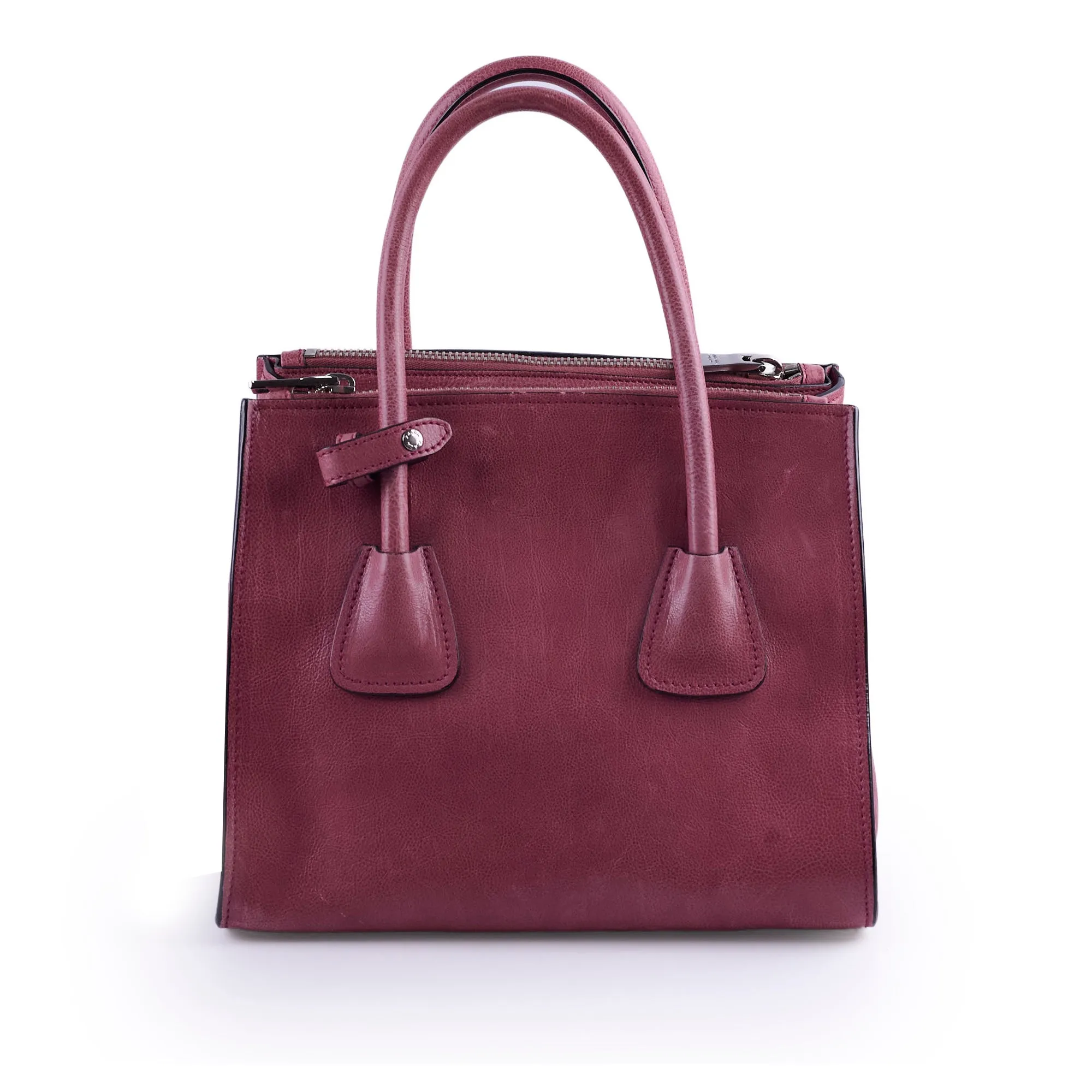 Prada Twin Pocket Leather Tote Pink