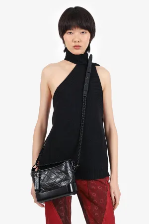 Pre-Loved Chanel? 2019 So Black Quilted Leather Small Gabrielle Crossbody Bag anti-theft crossbody bags sale