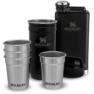Pre-Party Shot Glass & Flask Set insulated camp mug discount collapsible silicone cup stainless steel tumbler with lid